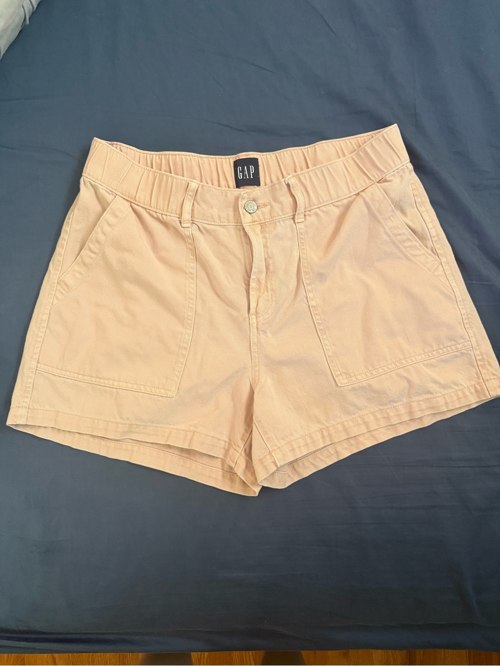 GAP Women's High-Rise Pink Cotton Blend Shorts